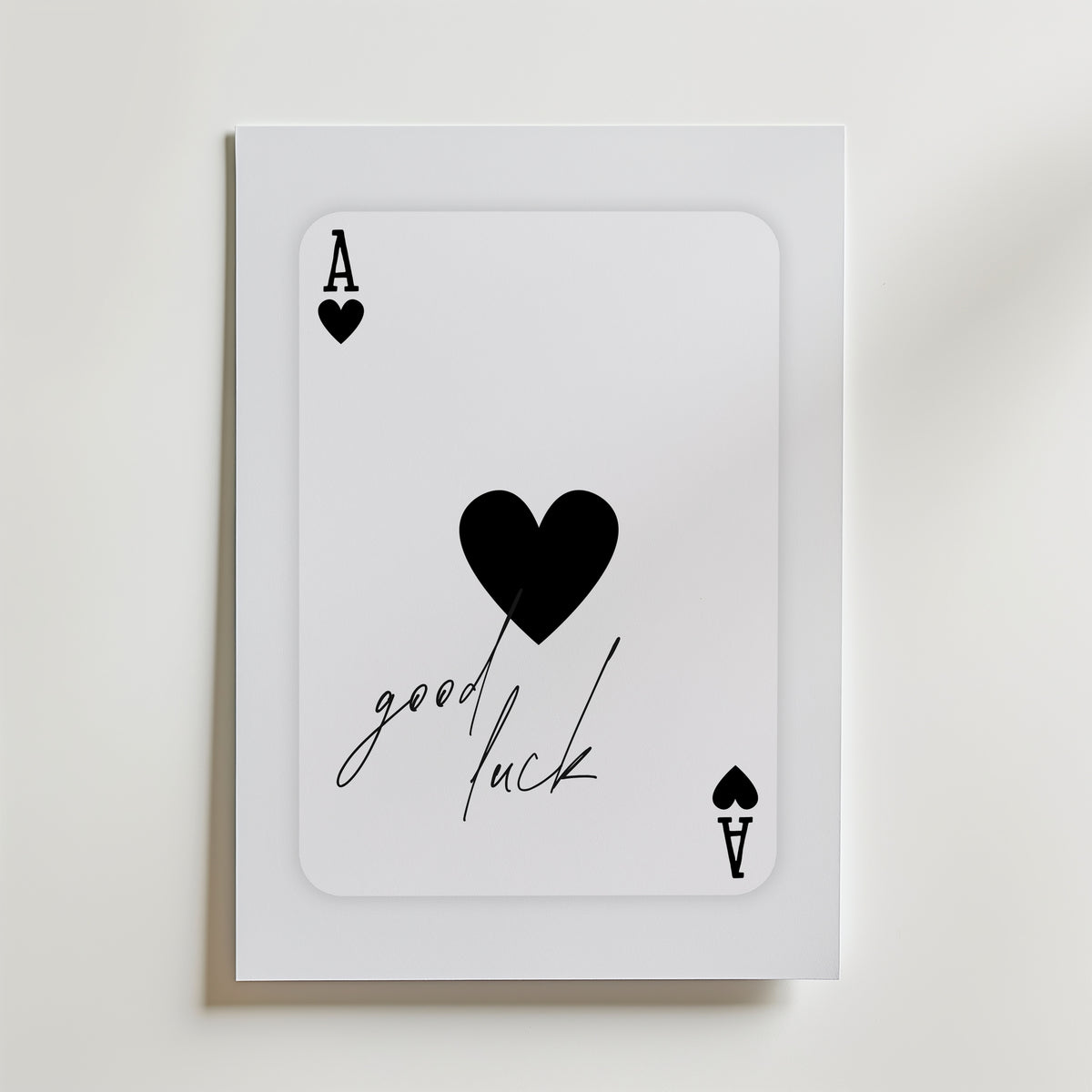 Lucky Ace Poster – canvas utan passepartout