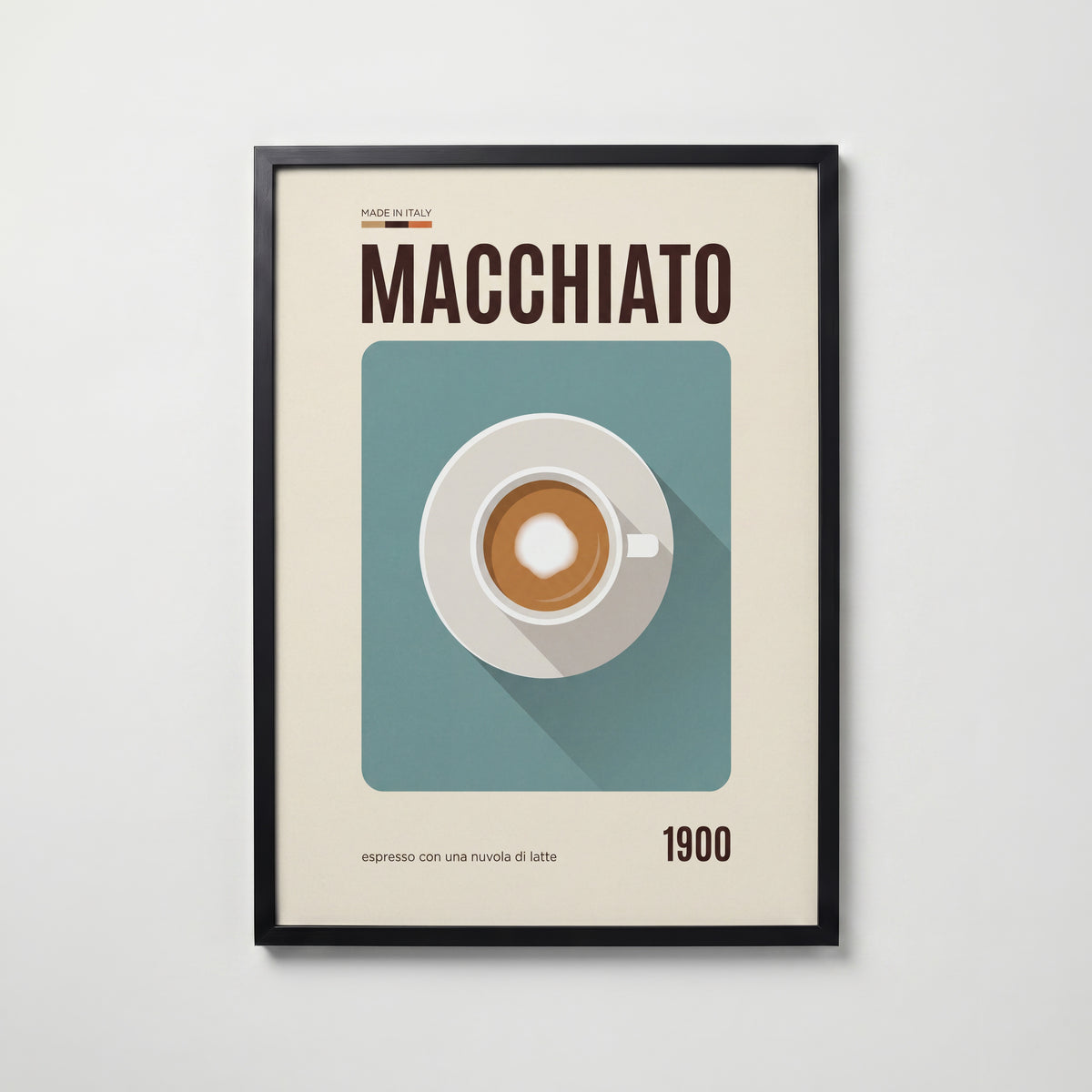 Caffè Macchiato Poster – svart ram