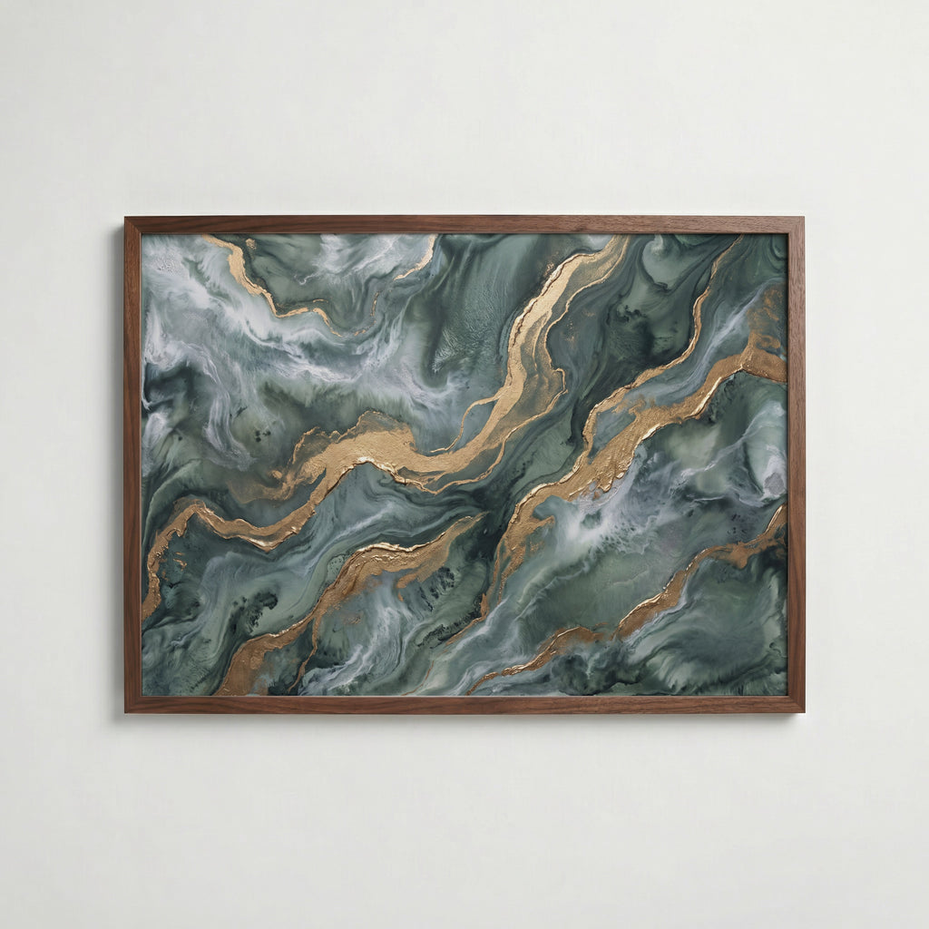 Emerald & Gold Poster – valnötsram