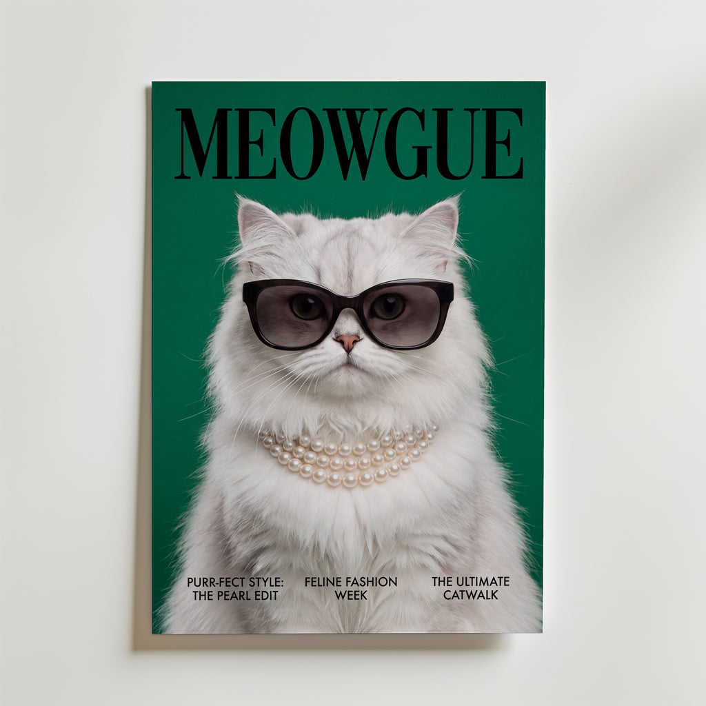 Meowgue Poster – canvas utan passepartout