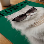 Meowgue Poster – närbild på papper