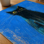 Midnight Whisker Gaze Poster på skrivbord - Bozetto