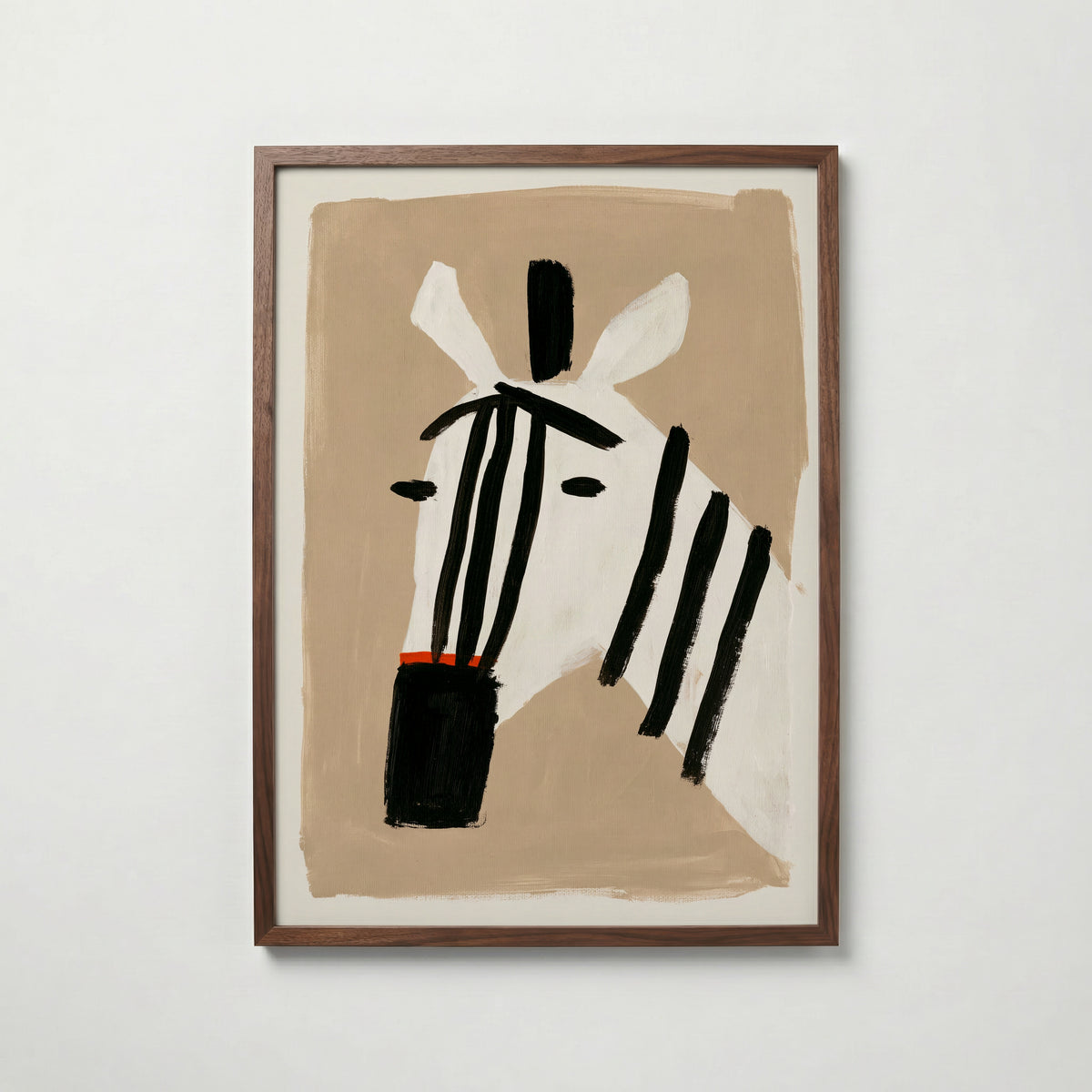 Minimal Zebra Poster – valnötsram