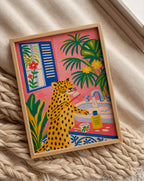 Morning Ritual Leopard Poster