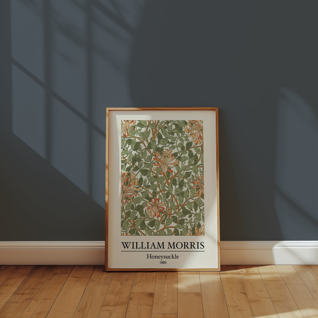 William Morris Honeysuckle poster på vägg i hemmiljö – Bozetto