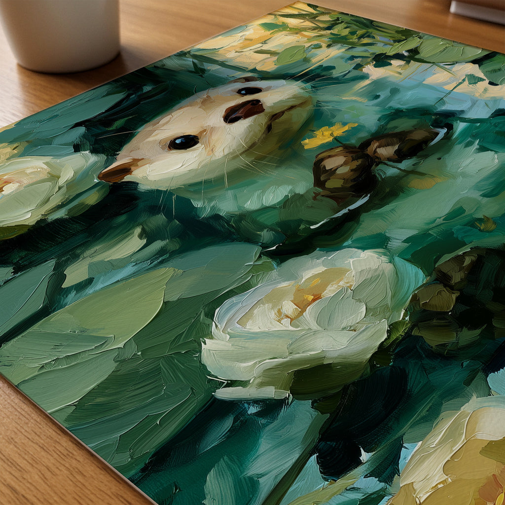 River Otter – närbild på papper