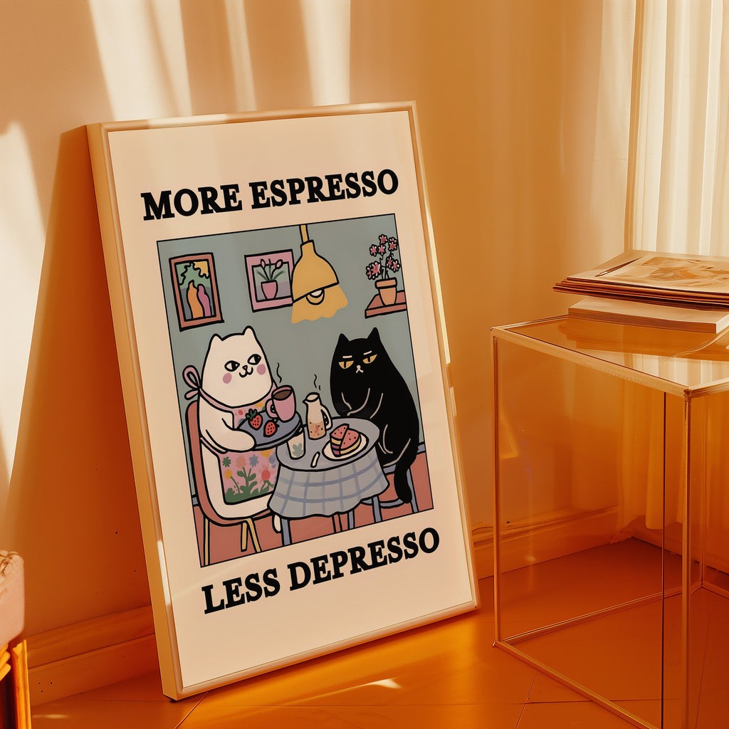 Espresso Therapy poster i modernt hem – Bozetto affisch i hög kvalitet