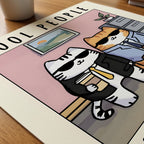 Office Cool Cats poster på skrivbord – Bozetto affisch i hög kvalitet