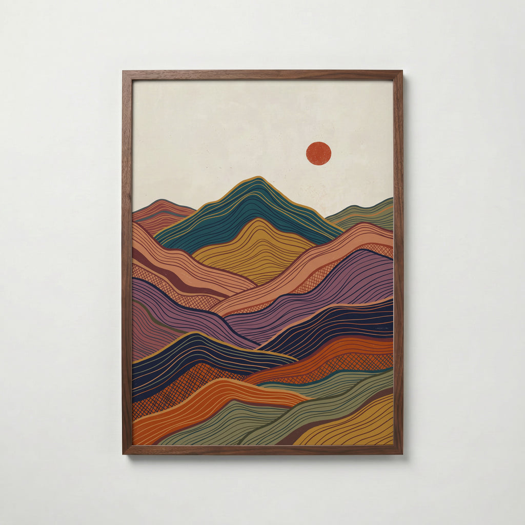 Painted Peaks Poster – valnötsram