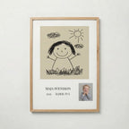 Personlig poster barnets teckning i ekram