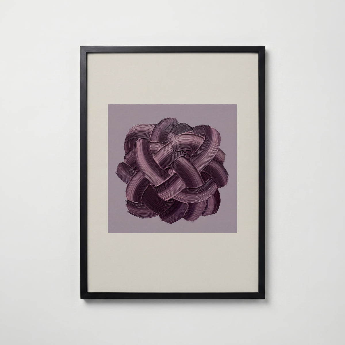 Plum Knot Poster – svart ram