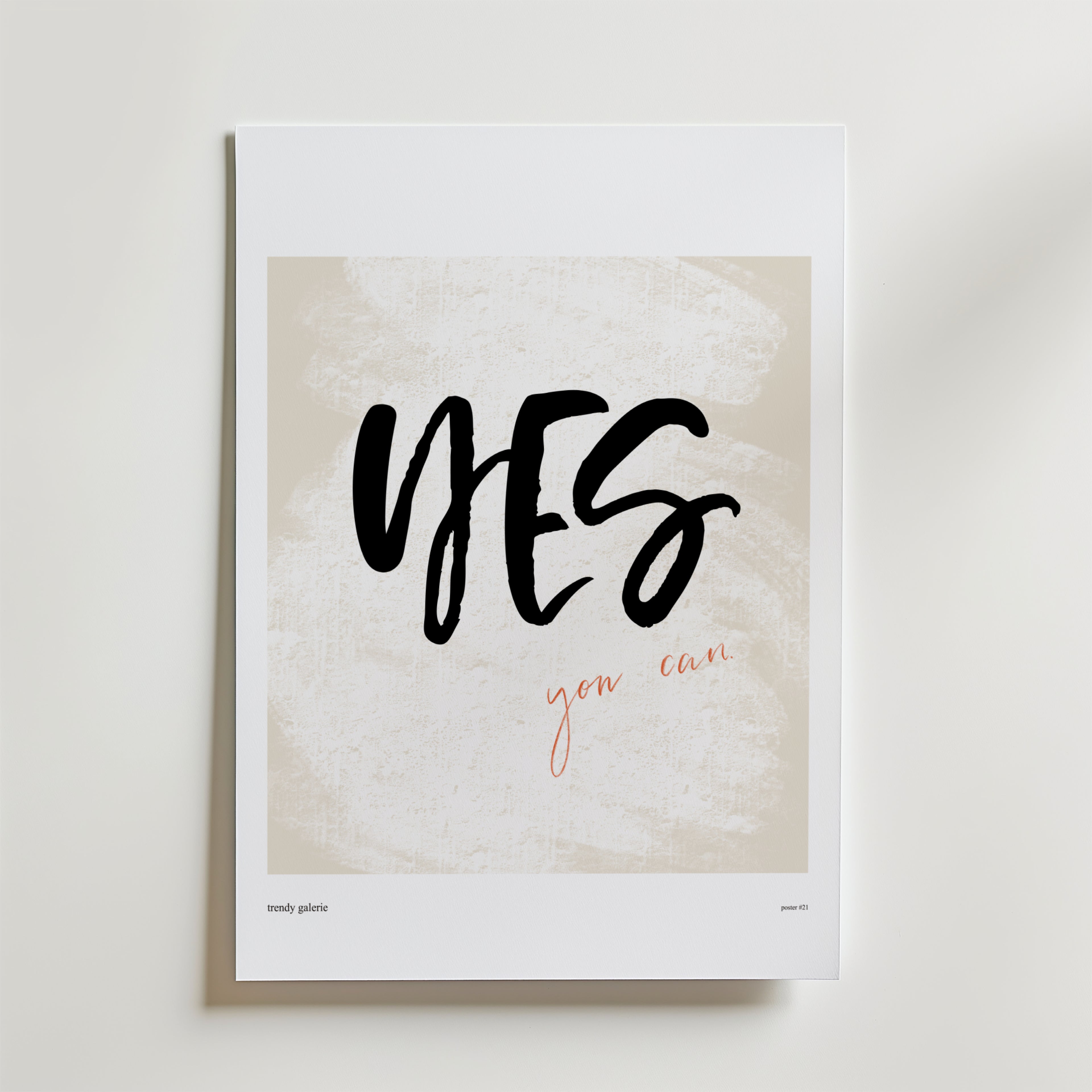 Yes You Can – stilfullt konsttryck från Bozetto, tryckt på matt finpapper i hög tryckkvalitet