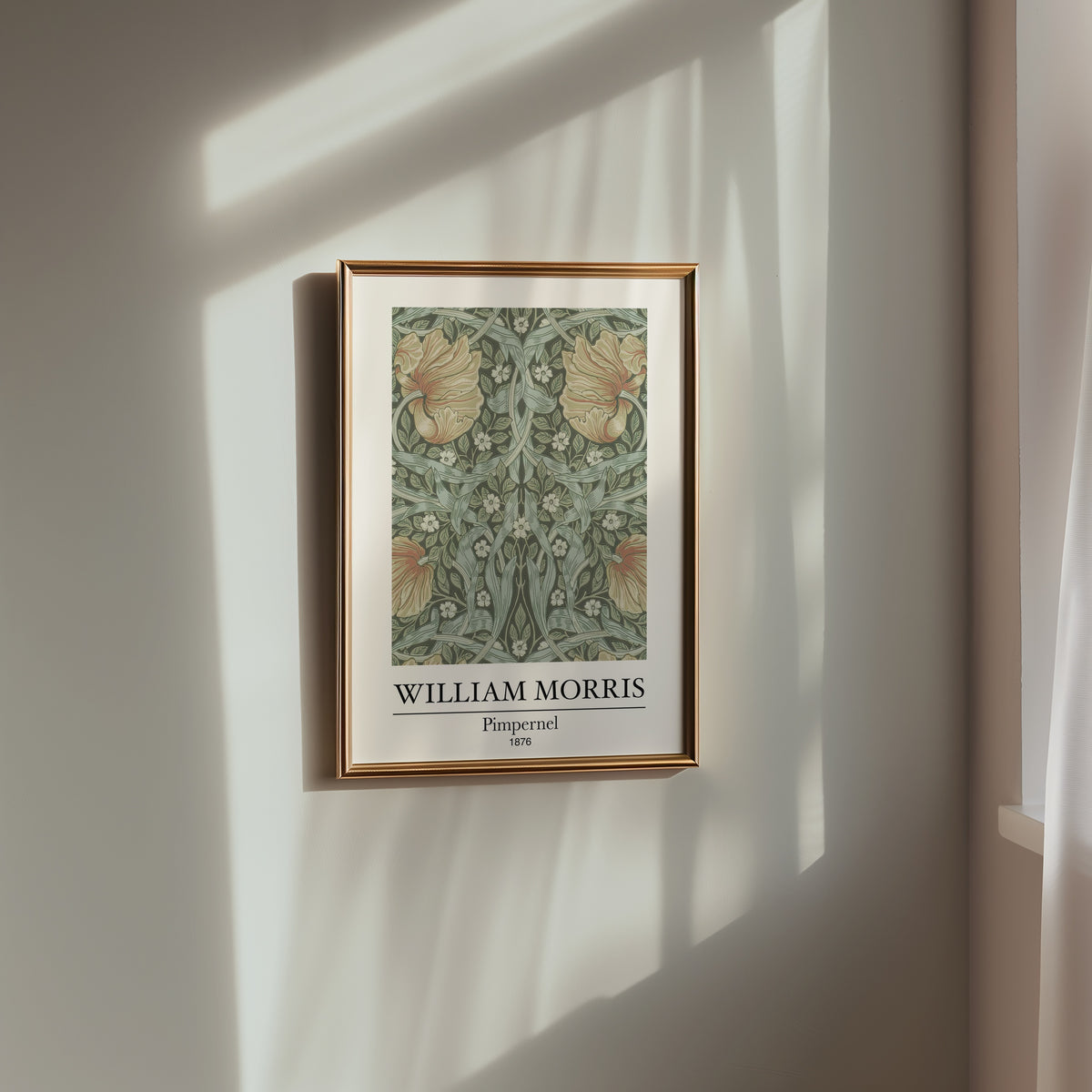 William Morris Pimpernel affisch inredd i rum – Bozetto poster i hög kvalitet