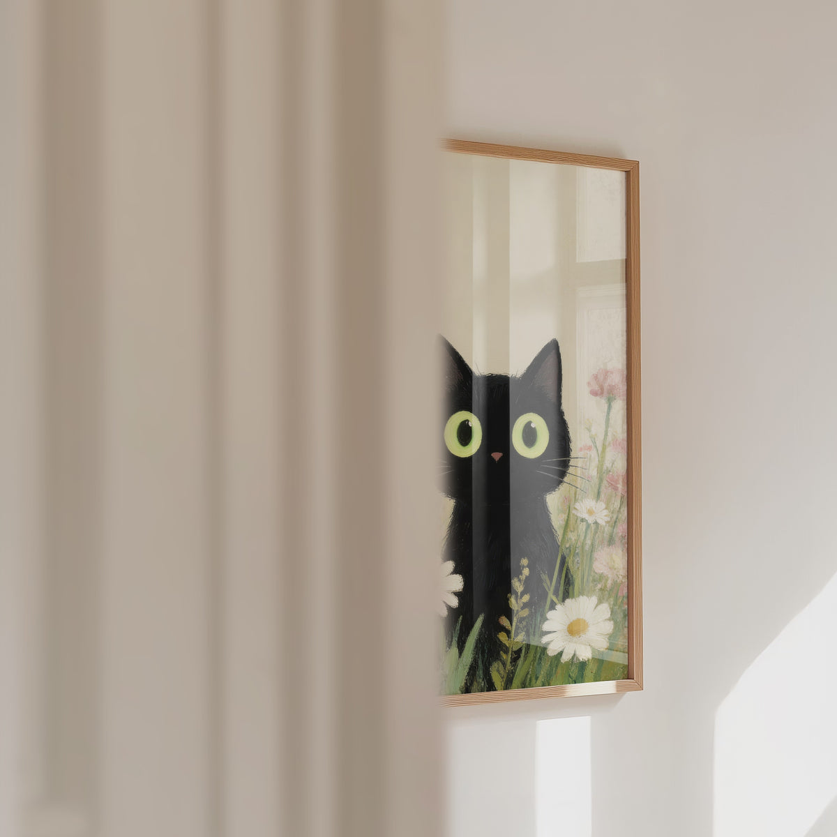 Curious Meadow Cat Poster – väggvideo