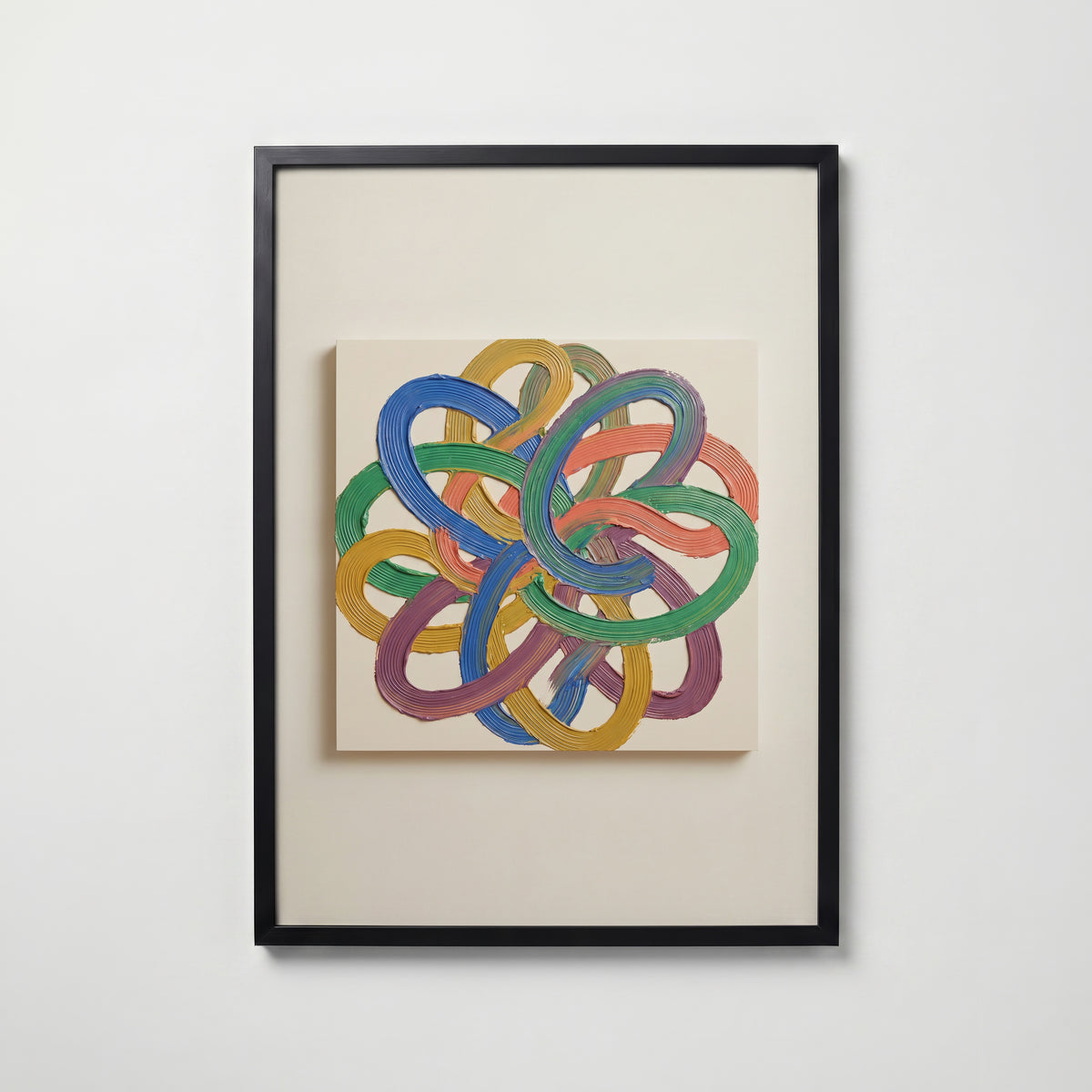 Prismatic Knot Poster – svart ram