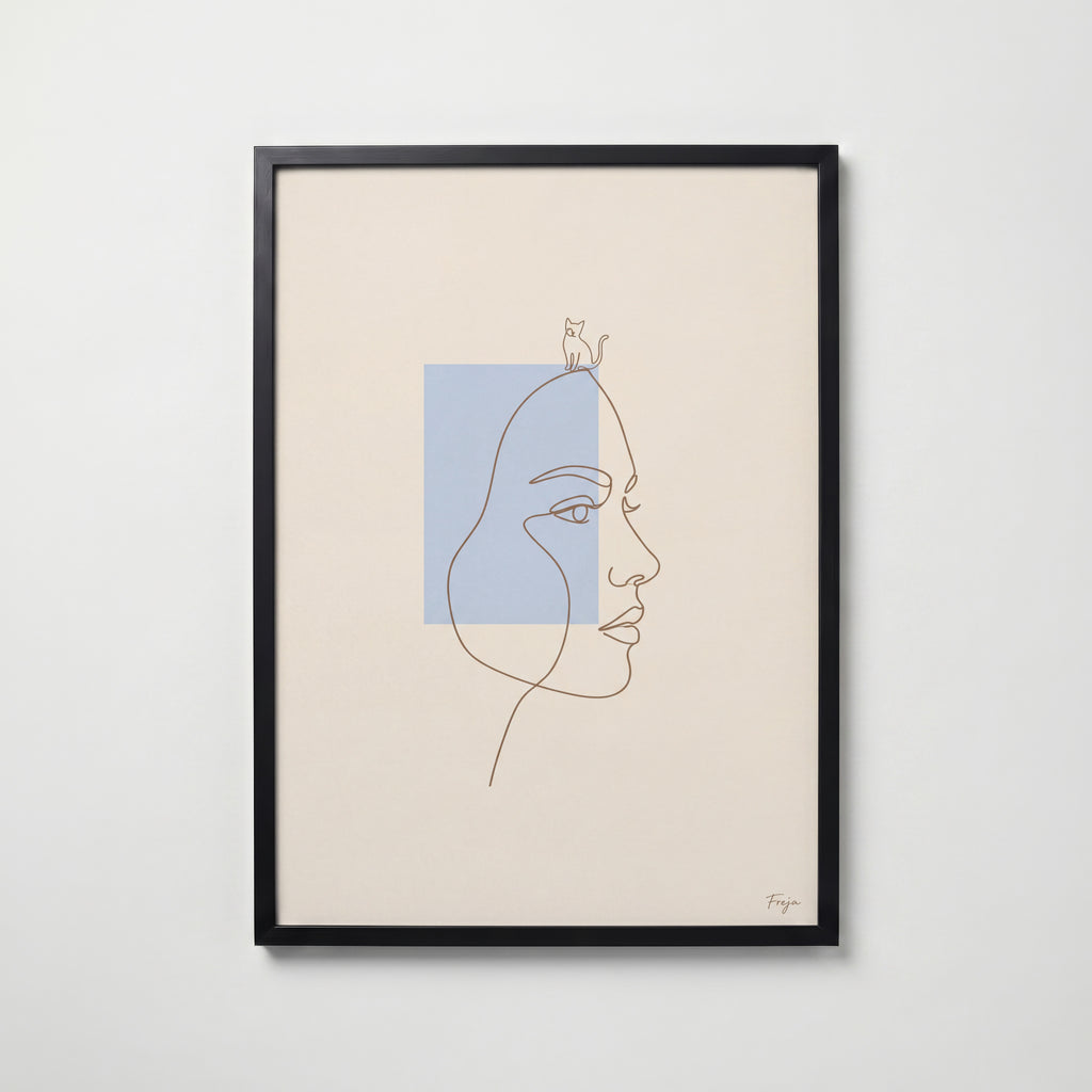 Freja Lund – Profil – svart ram