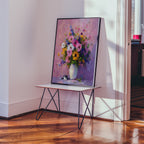 Quiet Bloom Companion Poster inramad som väggkonst i heminredning
