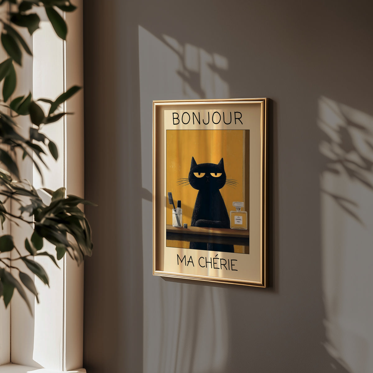 Parisian Morning Ritual poster i inramad rumsmiljö – Bozetto konsttryck i hög kvalitet