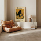 French Baguette Cat poster i modernt hem – Bozetto affisch i hög kvalitet