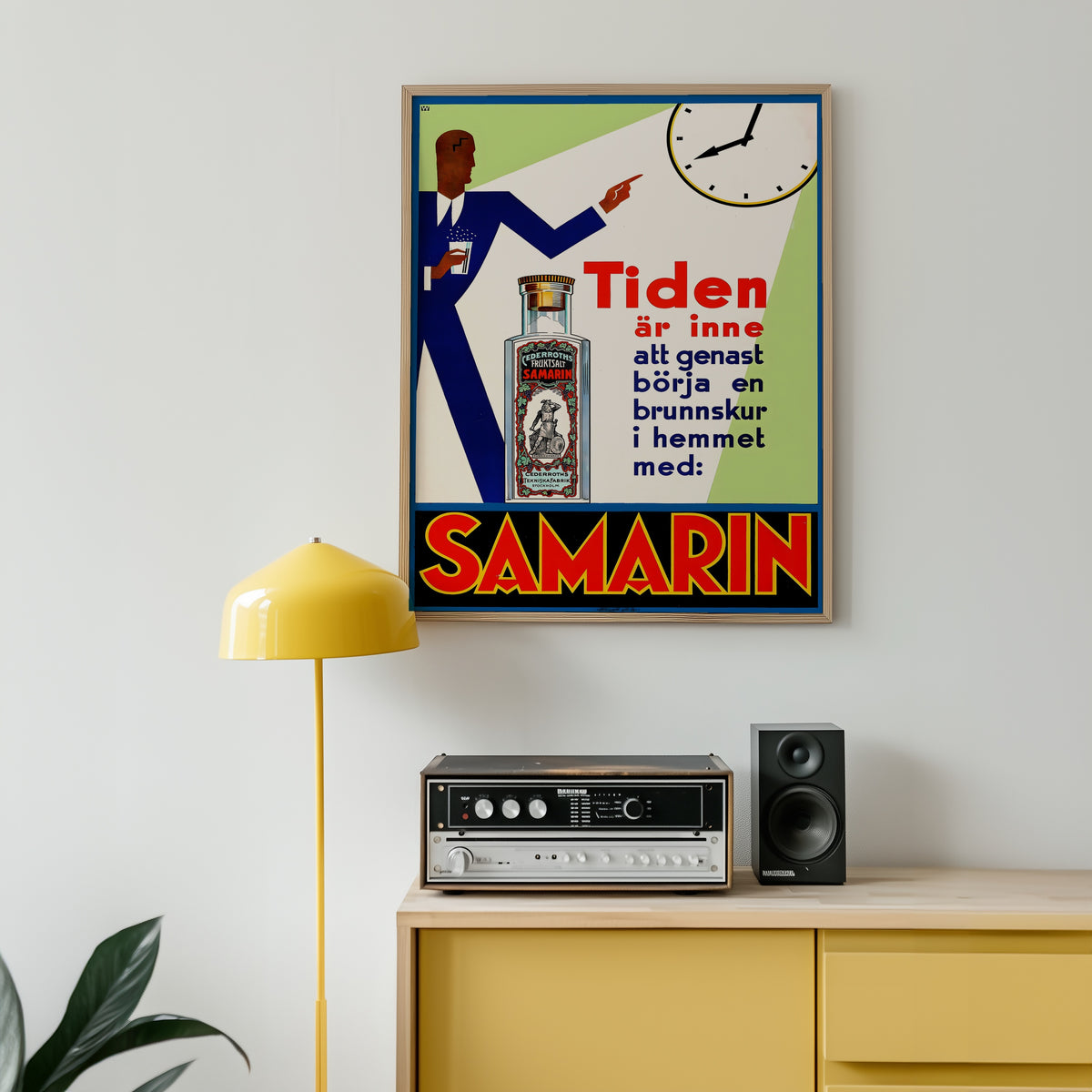 Samarin Vintage Apothecary affisch i minimalistiskt rum – Bozetto konsttryck