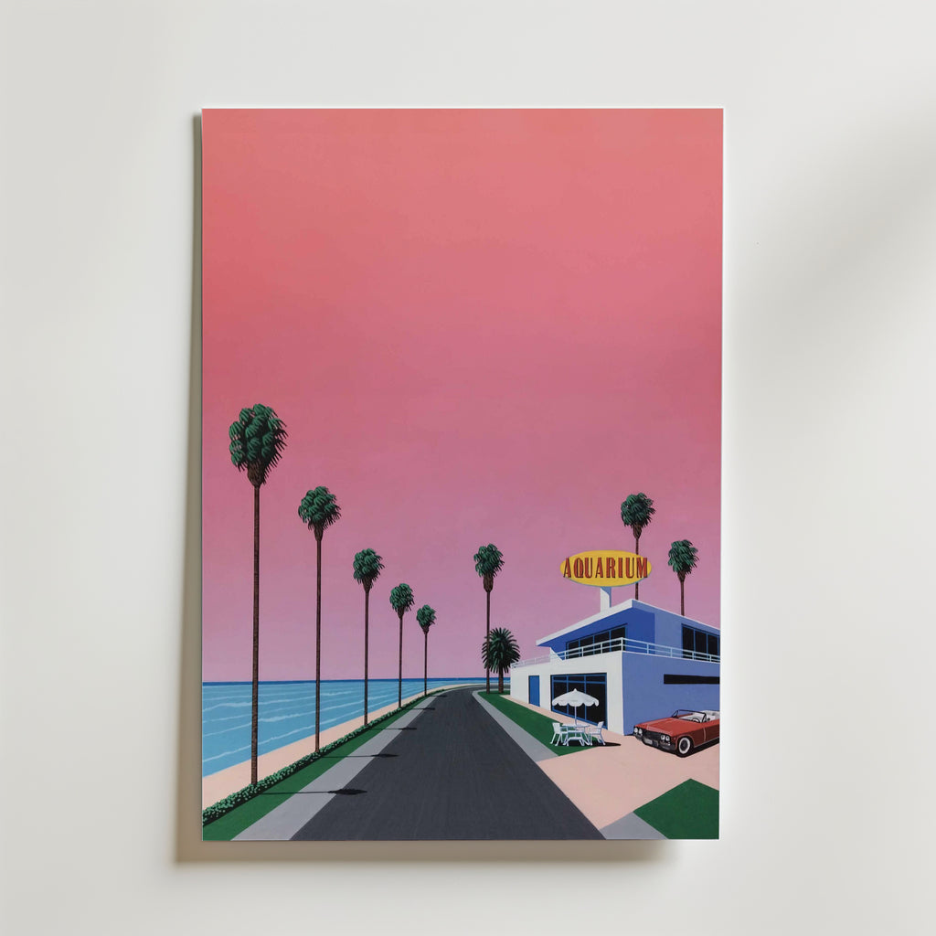 Hiroshi Nagai Sunset Coast utan passepartout