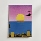 Hiroshi Nagai Sunset Departure utan passepartout