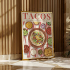 Tacos Fredag Poster i ram pa vagg i rum - Bozetto
