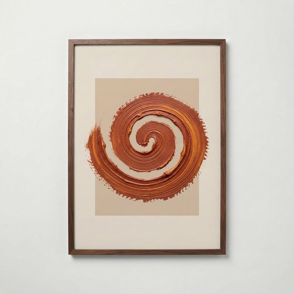 Terracotta Spiral Poster – valnötsram
