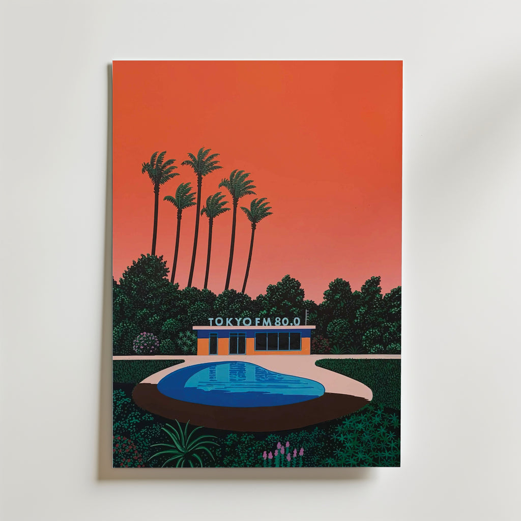 Hiroshi Nagai Tokyo FM Sunset Poster utan passepartout