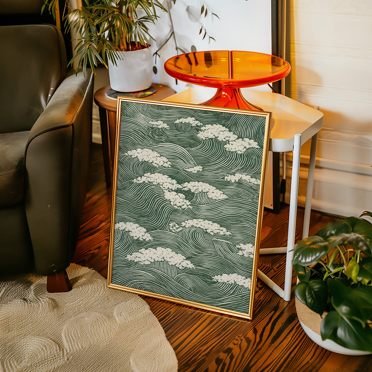 Waves and Clouds poster på vägg i hemmiljö – Bozetto affisch i hög tryckkvalitet