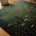 Whispering Meadow poster liggande på skrivbord – Bozetto paper on desk i hög tryckkvalitet