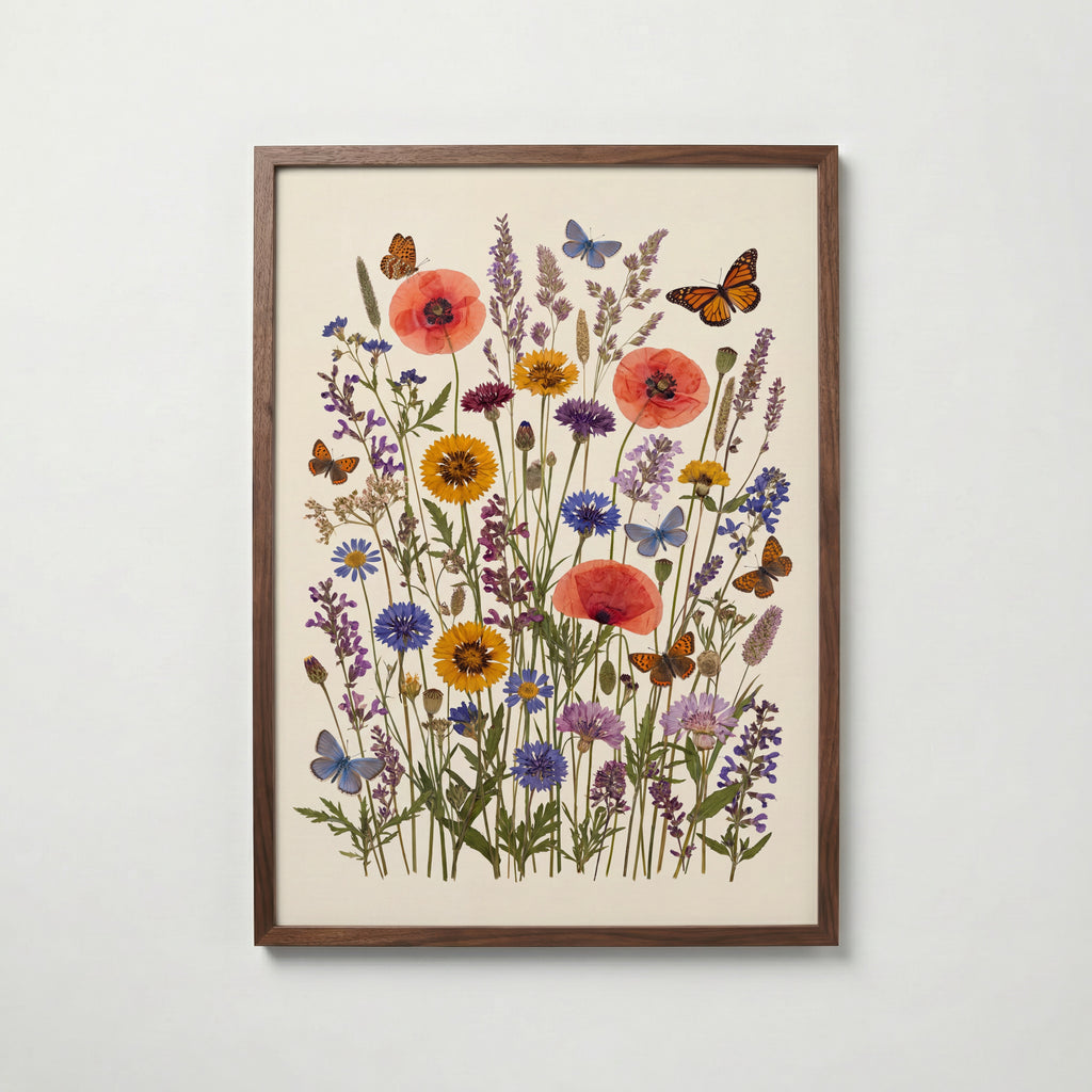 Wildflower Meadow Poster – valnötsram
