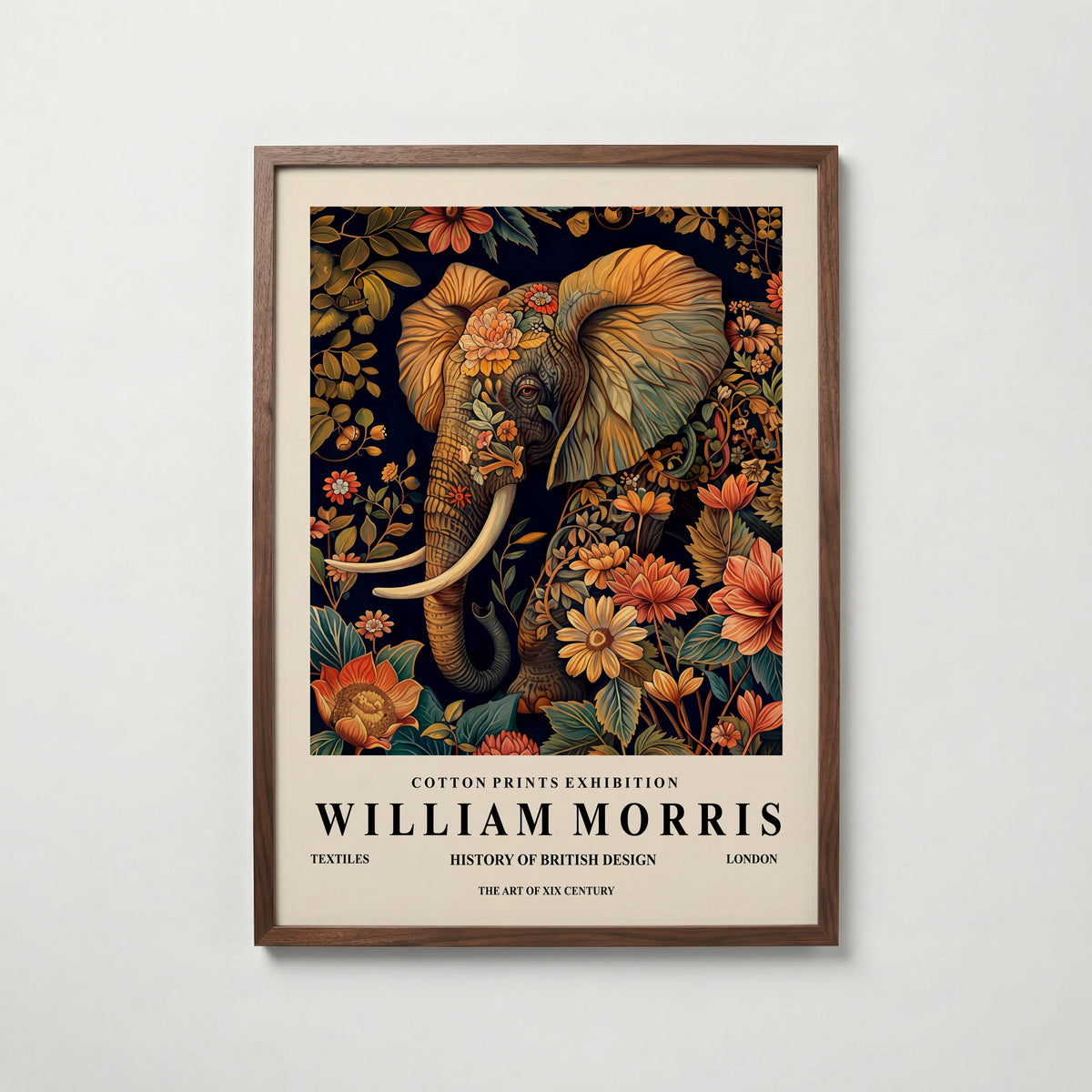 William Morris Elephant Poster – valnötsram