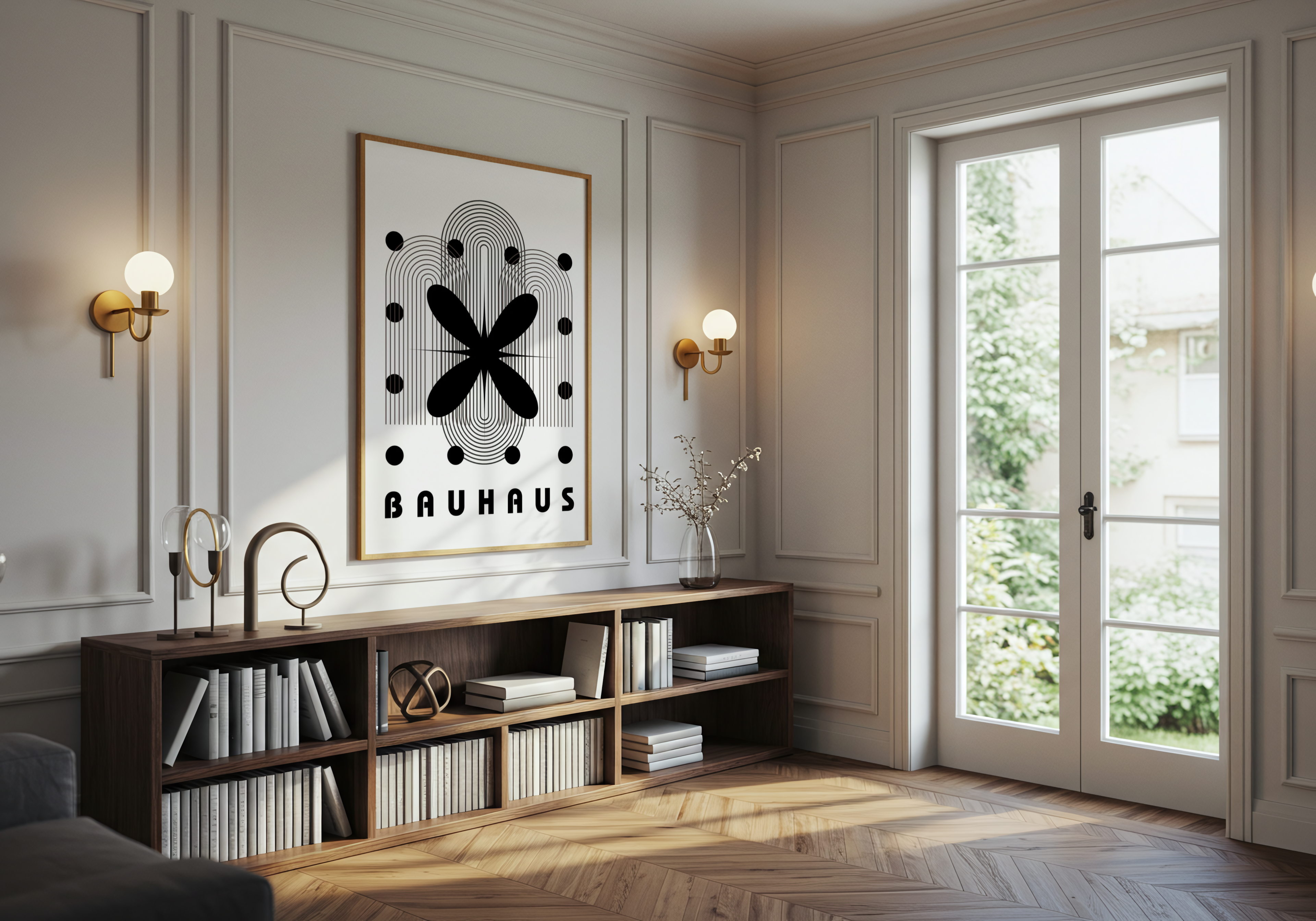 Bauhaus Abstract Bloom – affisch med stilfullt motiv från Bozetto i hög kvalitet