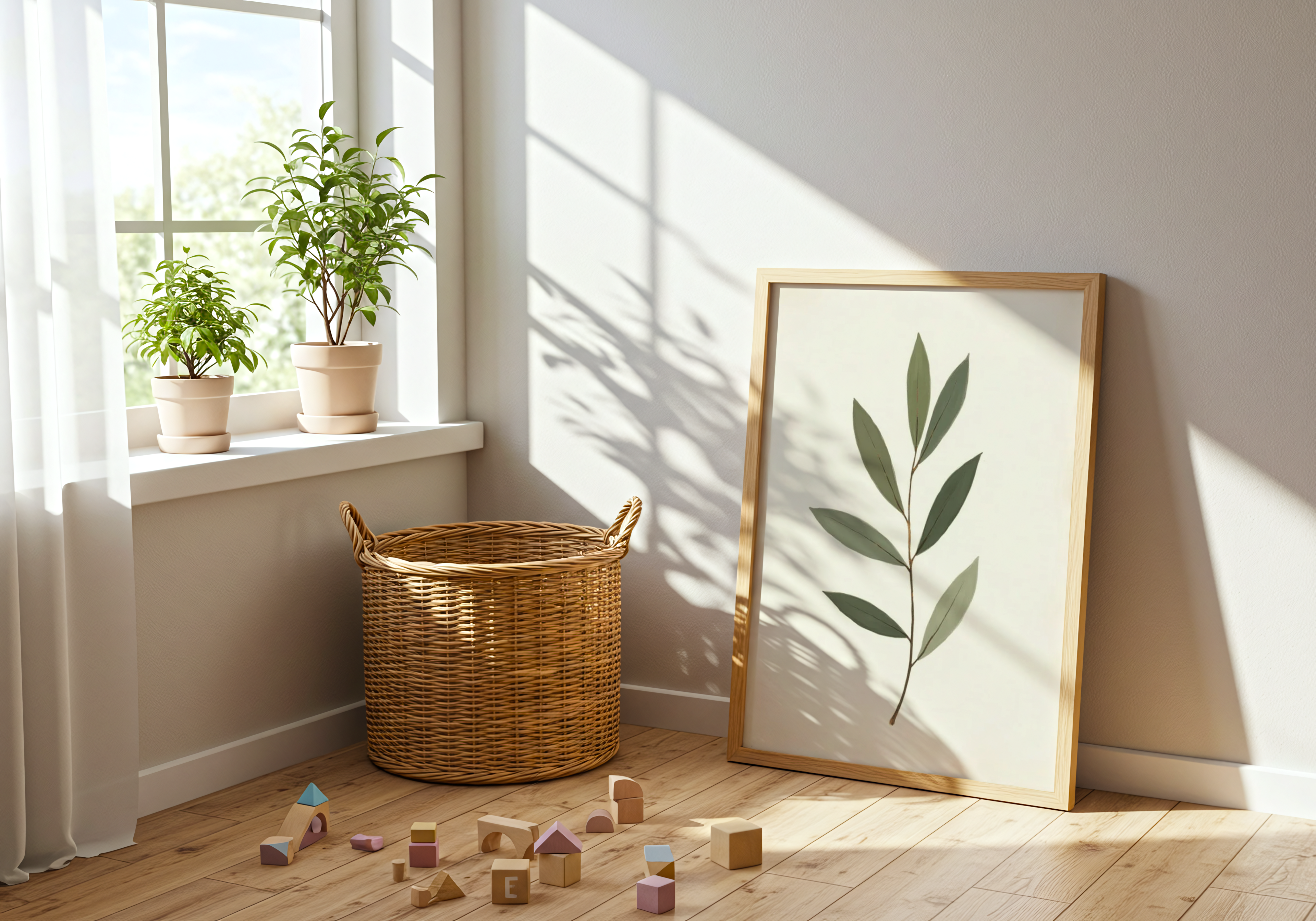 Minimalist Eucalyptus poster visad rakt fram – Bozetto affisch i hög tryckkvalitet
